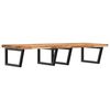 vidaXL Basin Shelf Wall Mounted Steel and Solid Wood Acacia