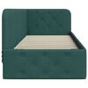 vidaXL Corner Bed Frame with Headboard Dark Green 80 x 200 cm Fabric