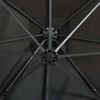 vidaXL Cantilever Garden Parasol with Pole and LED Lights Anthracite 250 cm