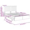 vidaXL Storage Bed with Drawer Sonoma Oak 140 x 200 cm Engineered Wood