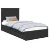 vidaXL Storage Bed with Drawer Black 100 x 200 cm Engineered Wood