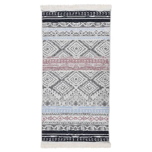 vidaXL Rug Pink and Aqua 100x200 cm Cotton