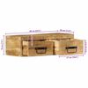 vidaXL Wall-mounted TV Cabinet 60x30x19 cm Solid Rough Wood Mango