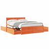 vidaXL Bed Frame without Mattress Wax Brown 140x190 cm Solid Wood Pine