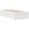 vidaXL Bed Frame without Mattress with Drawers White 90x200 cm Solid Wood Pine
