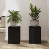 vidaXL Plant Stand 2 pcs Black Oak 25 x 25 x 35 cm Engineered Wood
