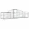 vidaXL Arched Gabion Baskets 15 pcs 200x50x40/60 cm Galvanised Iron