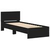 vidaXL Bed Frame without Mattress with Headboard Black 75x190 cm Small Single