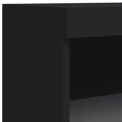 vidaXL Sideboards with LED Lights 3 pcs Black Engineered Wood