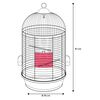 FLAMINGO Parakeet Cage Sanna 2 35x35x67 cm Metallic Taupe