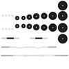 vidaXL Barbell and Dumbbell with Plates 120 kg Cast Iron