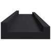 vidaXL Picture Frame Ledge Shelves 2 pcs Black 80x9x3 cm MDF
