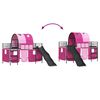 vidaXL Kids'Loft Bed Frame Black and Pink 79.5 x 200 cm Metal