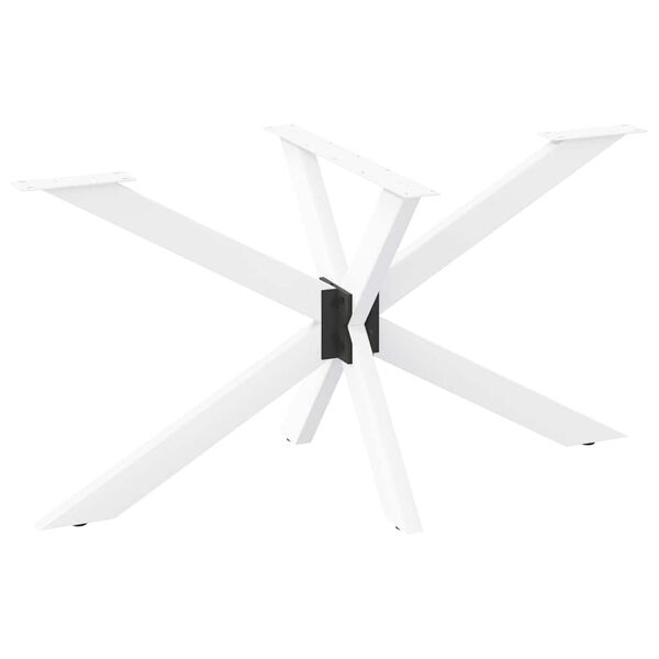 vidaXL Dining Table Leg Spider Shape White 120x68x(72-73) cm Steel