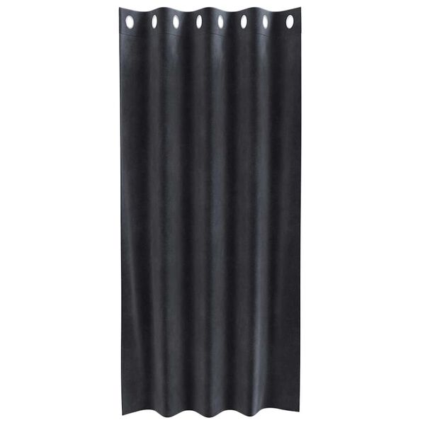 vidaXL Curtains with Curtains 2 pcs Dark grey 140 x 175 cm Velvet