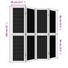 vidaXL Room Divider 4 Panels Brown Solid Wood Paulownia