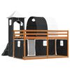 vidaXL Bunk Bed without Mattress with Slide White and Black 80x200 cm
