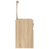 vidaXL Dressing Table with Mirror Sonoma Oak 130x50x132.5 cm
