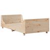 vidaXL Bed Frame without Mattress 75x190 cm Small Single Solid Wood Pine