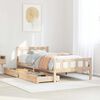vidaXL Bed Frame without Mattress 75x190 cm Small Single Solid Wood Pine