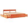 vidaXL Bed Frame without Mattress Wax Brown 200x200 cm Solid Wood Pine