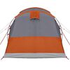 vidaXL Camping Tent Tunnel 3-Person Grey and Orange Waterproof