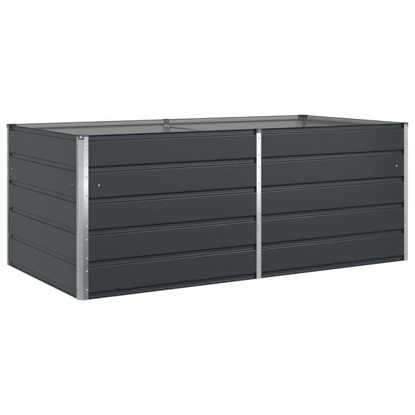 vidaXL Planter Anthracite 195 x 100 x 75 cm Galvanised Steel