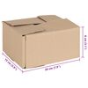 vidaXL Folding Box 50 pcs Natural 20 x 15 x 10 cm Cardboard