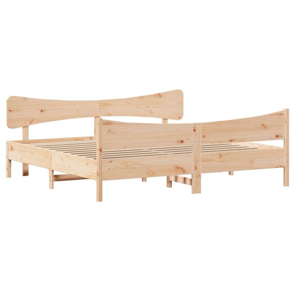 vidaXL Bed Frame without Mattress 200x200 cm Solid Wood Pine