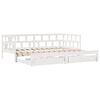 vidaXL Daybed with Trundle and Drawers without Mattress White 90x190 cm Single
