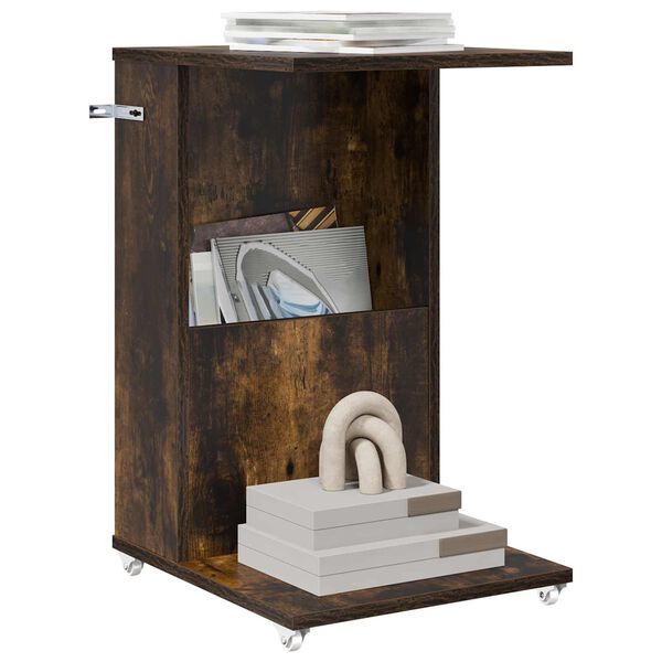 vidaXL Side Table Smoked Oak 40 x 35 x 60 cm Engineered Wood