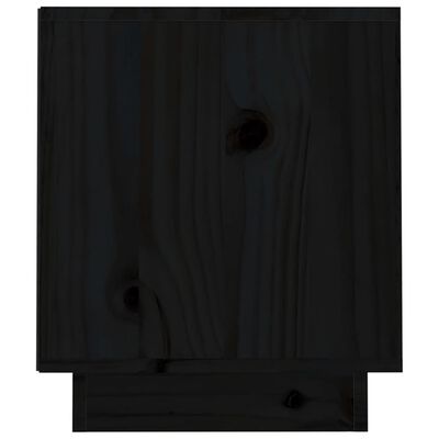 vidaXL TV Cabinet Black 70x34x40 cm Solid Wood Pine