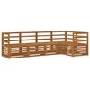 vidaXL Outdoor Sofa Set 5 pcs Natural Polyester