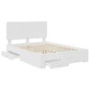 vidaXL Bed Frame with Headboard White 150 x 200 cm Engineered Wood