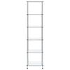 vidaXL 6-Tier Shelf Transparent 40x40x160 cm Tempered Glass