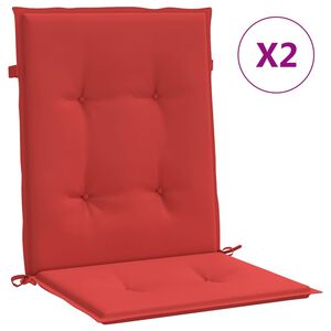 vidaXL Garden chair cushions 2 pcs Red 100 x 50 x 3 cm