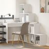 vidaXL Corner Desk White 101.5 x 149.5 x 149.5 cm Engineered Wood