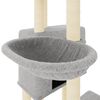 vidaXL Cat Tree with Sisal Scratching Posts Light Grey 122 cm