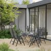vidaXL 7 Piece Garden Dining Set Steel Anthracite