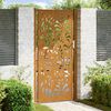 vidaXL Garden Gate 100x200 cm Weathering Steel Wave Design