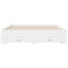 vidaXL Bed Frame with Drawers without Mattress White 160x200 cm