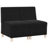 vidaXL Modular Sofa Unit Armless 2 pcs Black 55 x 74 x 82 cm Velvet