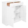 vidaXL Sideboard 2 Drawers White 78x35x89 cm Solid Pine Wood