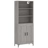 vidaXL Highboard Grey Sonoma 69,5x34x180 cm Engineered Wood