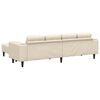 vidaXL Fabric Sofa with Cushion Cream 208 cm Corduroy fabric