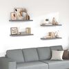 vidaXL Floating Wall Shelves 4 pcs Grey 80x23.5x3.8 cm MDF