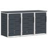 vidaXL Wheelie Bin Storage for 3 Bins Stainless Steel Anthracite