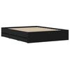 vidaXL Bed Frame with Drawers without Mattress Black 140x190 cm