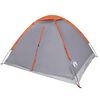 vidaXL Camping Tent Dome 2-Person Grey and Orange Waterproof