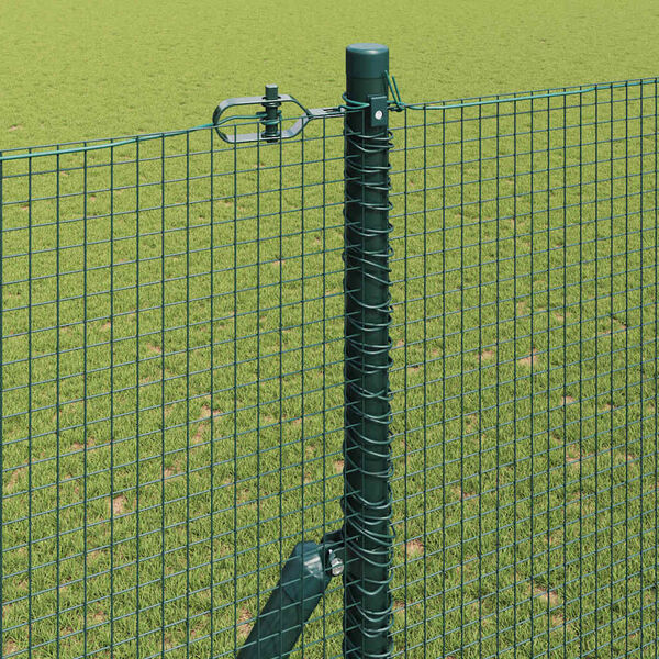 vidaXL Fence Post Green 25 x 1.5 m (16 x 16 mm mesh) Steel and PVC
